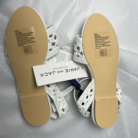 Janie and Jack 100048891 Girls white Woven Sandal NWT - Picture 9 of 11